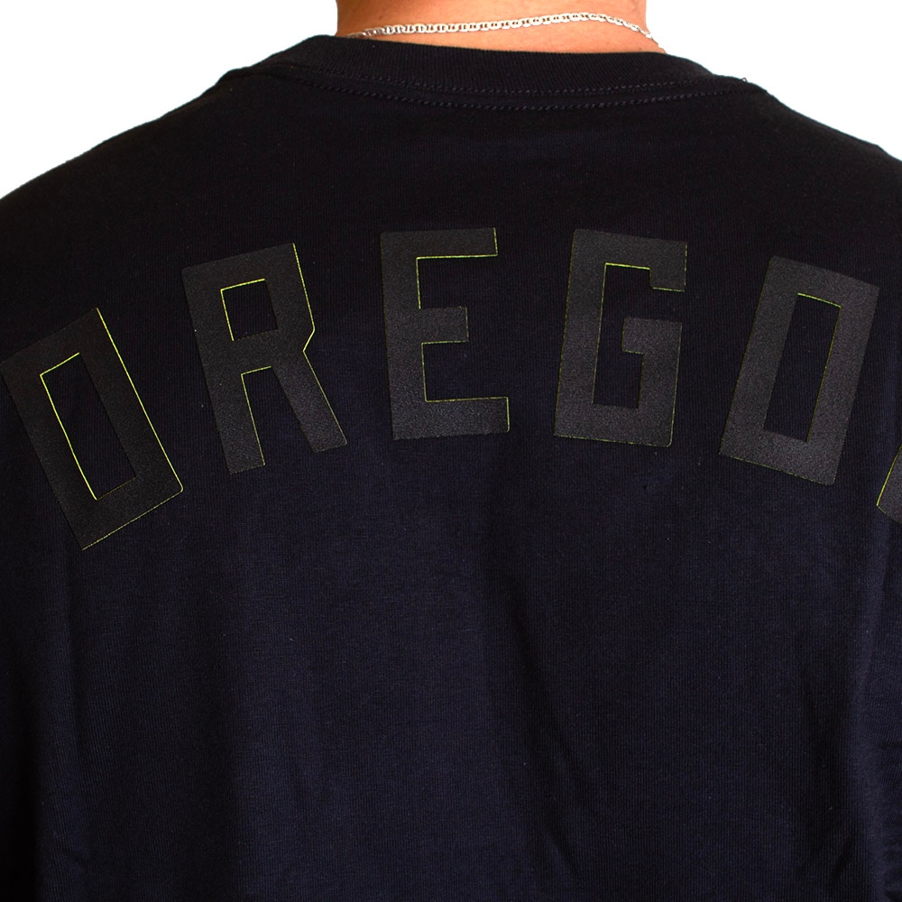 Classic Oregon O, Nike, Black, Crew Neck, Cotton, Men, Tonal, T-Shirt, 798799